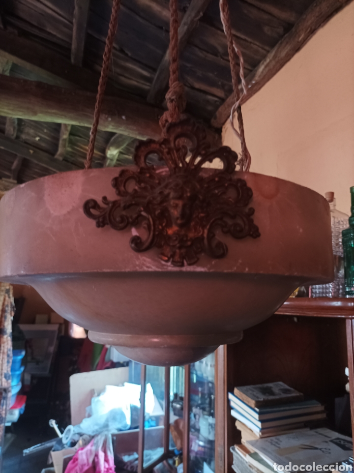 Antig&uuml;edades: L&aacute;mpara de Alabastro Art - Deco - Foto 3