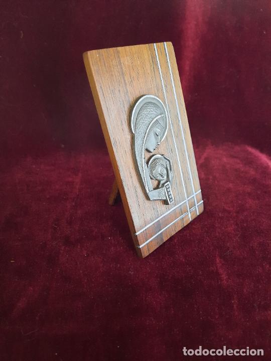 Antig&uuml;edades: VIRGEN CON NI&Ntilde;O SOBRE MADERA. - Foto 2