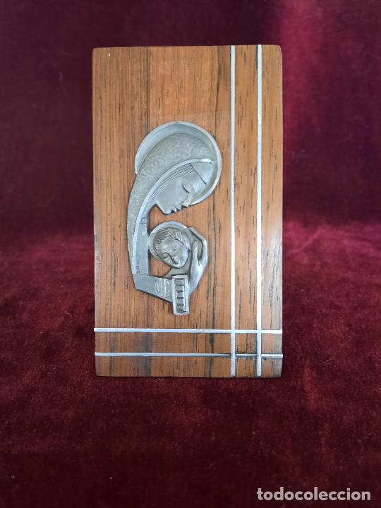 Antig&uuml;edades: VIRGEN CON NI&Ntilde;O SOBRE MADERA. - Foto 1