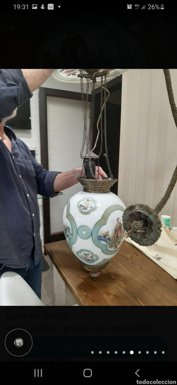 Antig&uuml;edades: Lampara china antigua - Foto 3