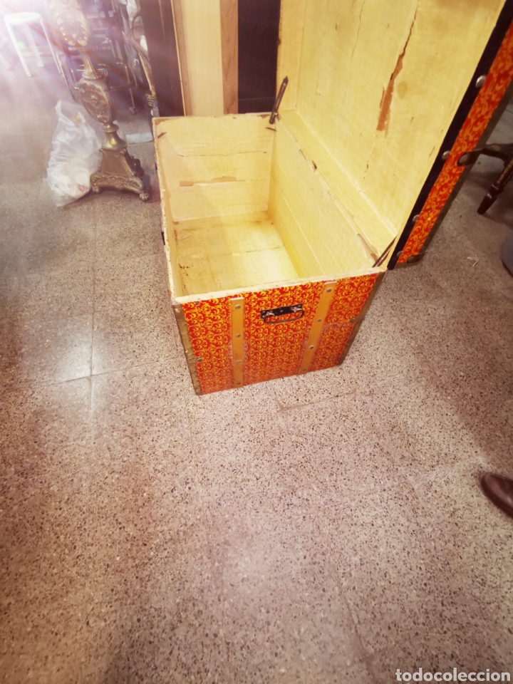 Antig&uuml;edades: Baul de hierro para embarque 1900 - Foto 4