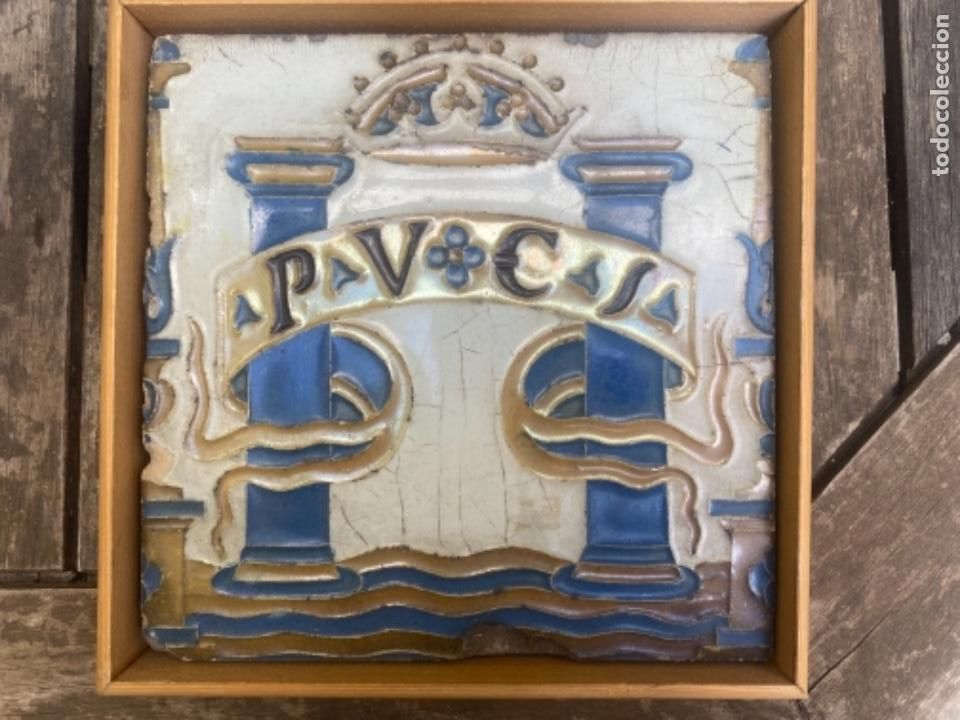 Antig&uuml;edades: Azulejo antiguo triana Plus Ultra - Foto 1