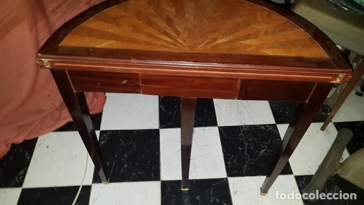 Antig&uuml;edades: MESA DE JUEGOS. PLEGABLE.IMPERIO - Foto 3