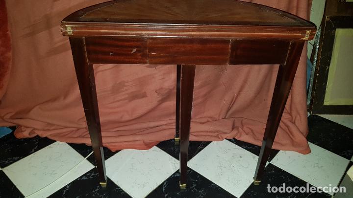 Antig&uuml;edades: MESA DE JUEGOS. PLEGABLE.IMPERIO - Foto 4