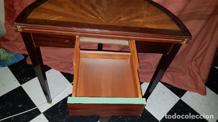 Antig&uuml;edades: MESA DE JUEGOS. PLEGABLE.IMPERIO - Foto 6