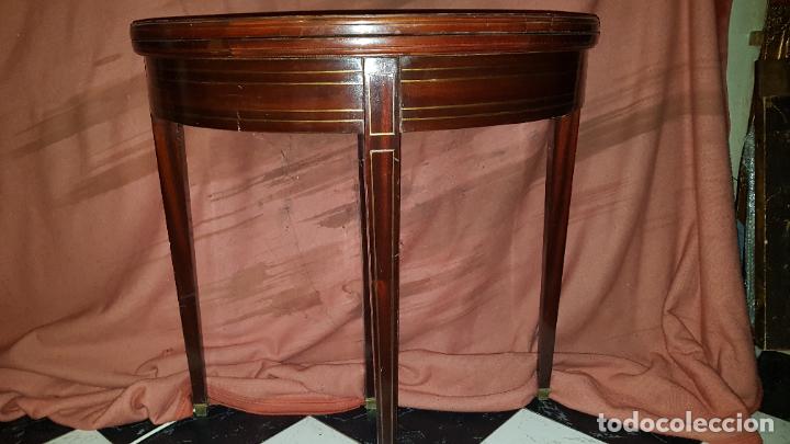 Antig&uuml;edades: MESA DE JUEGOS. PLEGABLE.IMPERIO - Foto 12