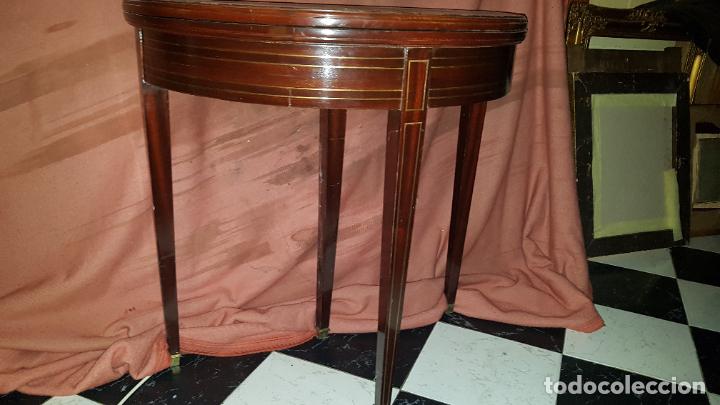 Antig&uuml;edades: MESA DE JUEGOS. PLEGABLE.IMPERIO - Foto 13