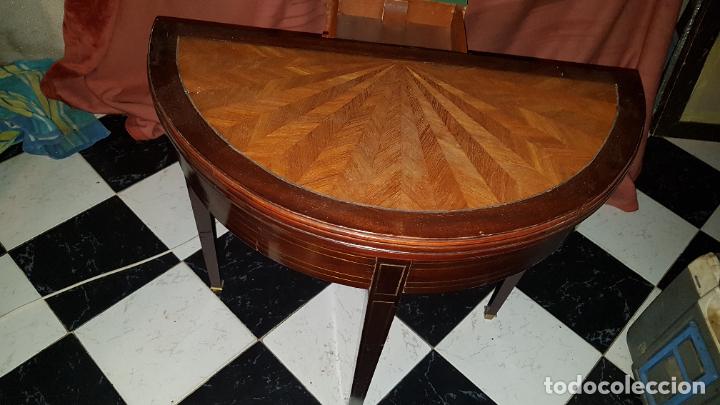 Antig&uuml;edades: MESA DE JUEGOS. PLEGABLE.IMPERIO - Foto 14