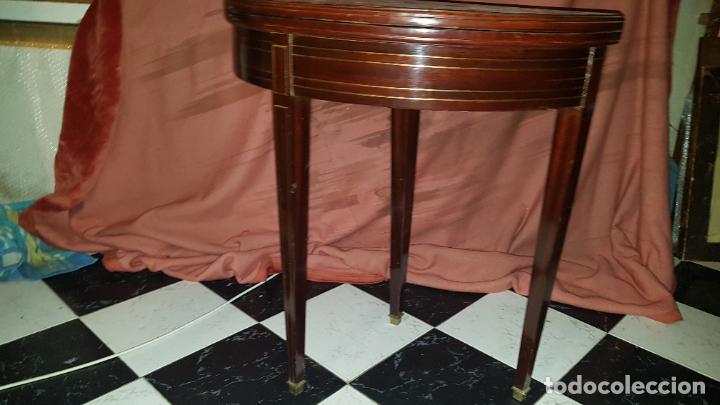 Antig&uuml;edades: MESA DE JUEGOS. PLEGABLE.IMPERIO - Foto 15