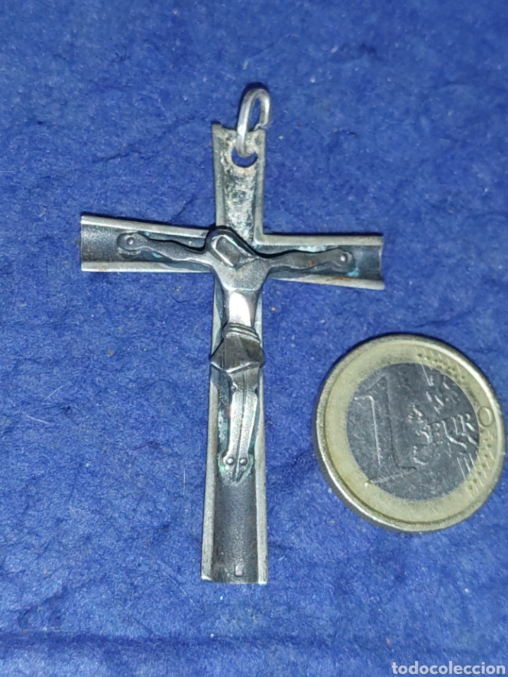 Antig&uuml;edades: Robusta Cruz de Jes&uacute;s.plata 925 - Foto 2