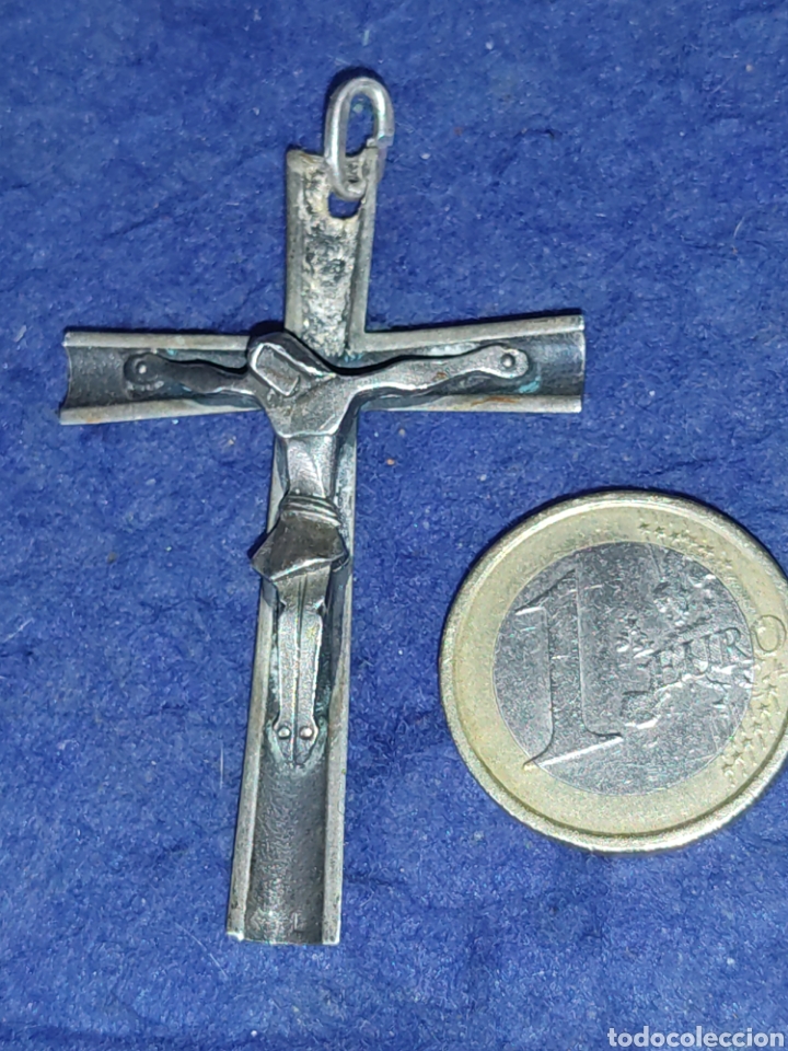 Antig&uuml;edades: Robusta Cruz de Jes&uacute;s.plata 925 - Foto 3