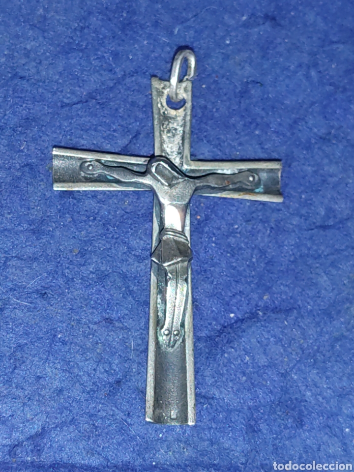 Antig&uuml;edades: Robusta Cruz de Jes&uacute;s.plata 925 - Foto 4