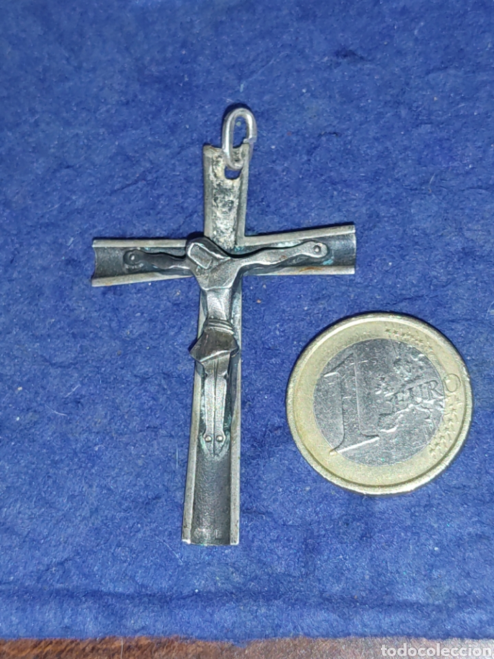 Antig&uuml;edades: Robusta Cruz de Jes&uacute;s.plata 925 - Foto 1