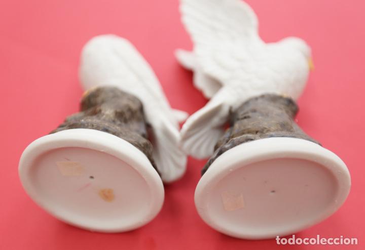 Antig&uuml;edades: Pareja de Palomas de porcelana - Foto 3