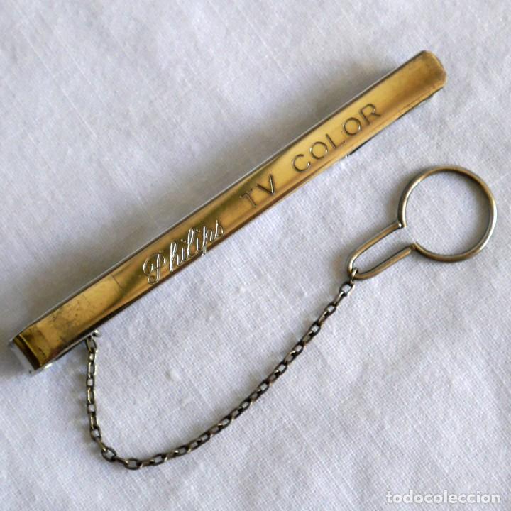 Antig&uuml;edades: Pinza de corbata de plata Philips TV color - Foto 1