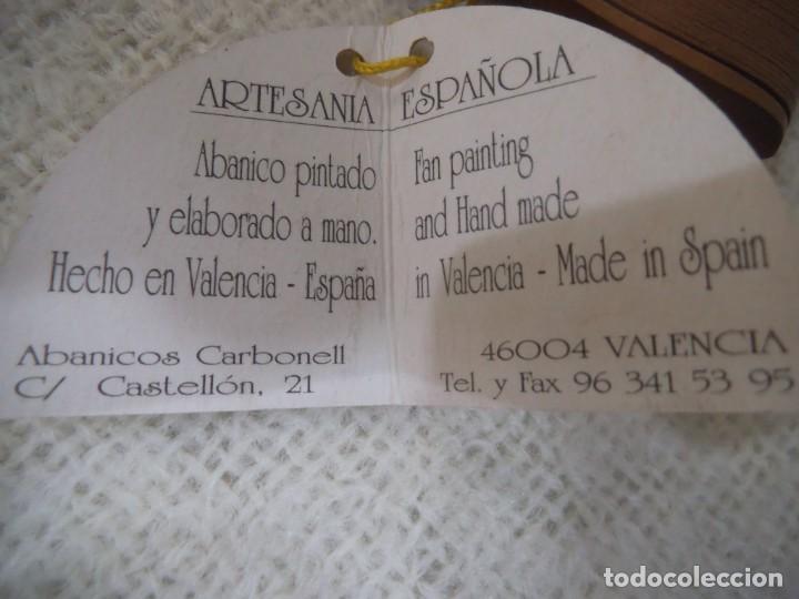 Antig&uuml;edades: ABANICO &uml;CARBONELL &uml; MADERA ( JAZM&Iacute;N - BLANCO ) - Foto 14