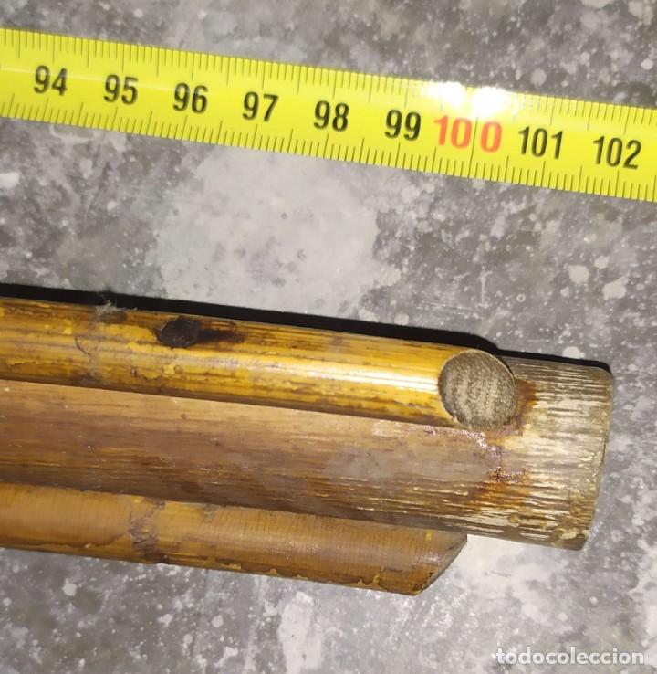 Antig&uuml;edades: Banco taburete alto mimbre ca&ntilde;a resistente 100 cm - Foto 2
