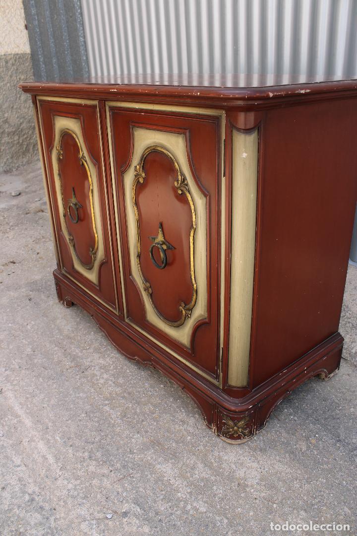 Antig&uuml;edades: consola mueble recibidor de madera - Foto 4