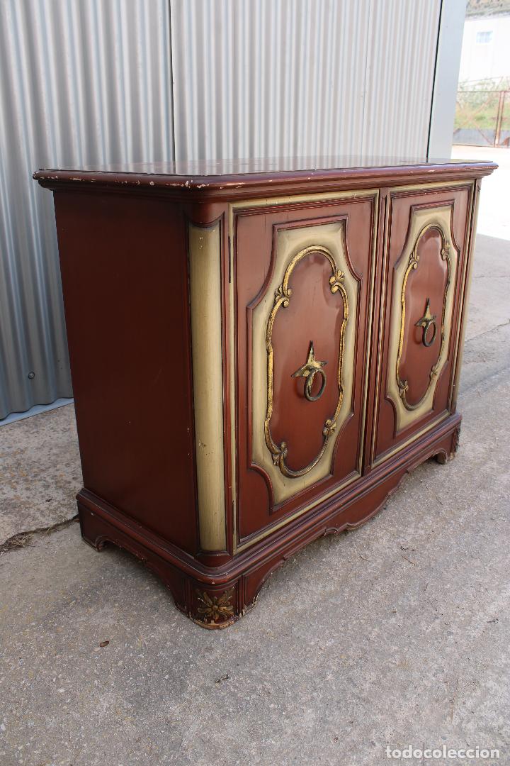 Antig&uuml;edades: consola mueble recibidor de madera - Foto 6