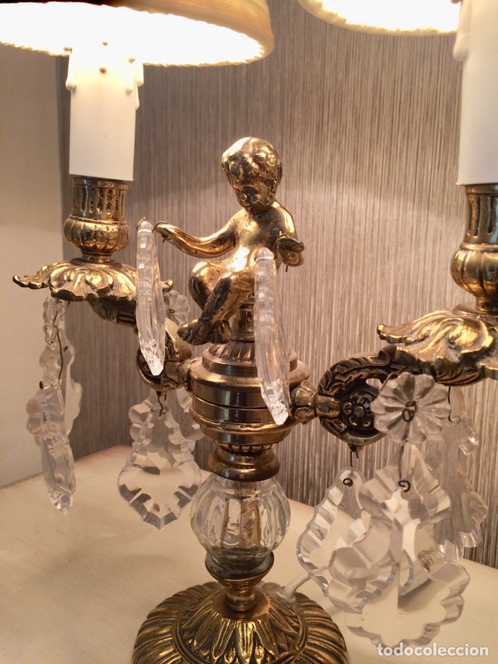 Antig&uuml;edades: Candelabro bronce antiguo - Foto 3