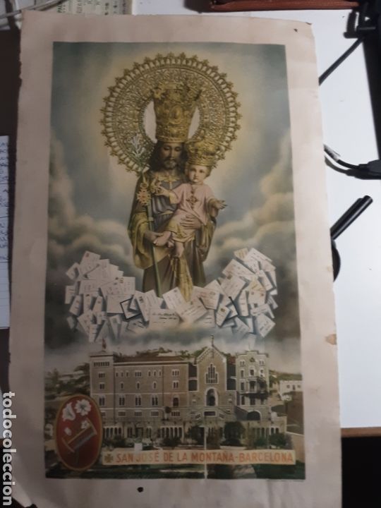 Oggetti Antichi: Cartulina a color del Santuario de San Jos&eacute; de la Monta&ntilde;a Barcelona