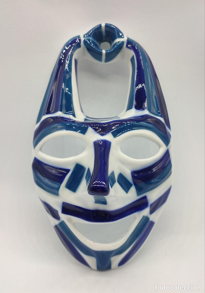 Antigüedades: Máscara en porcelana Sargadelos . - Foto 6 - 283191113