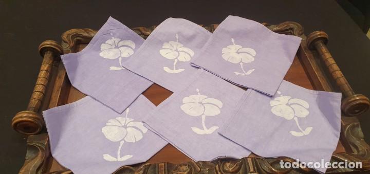 Antiquit&eacute;s: 6 servilletas algod&oacute;n.
