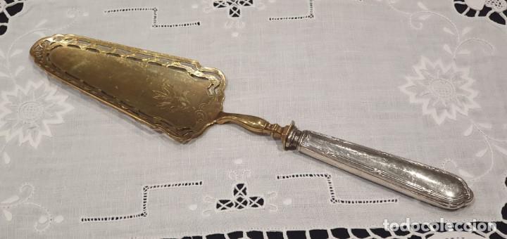 Antig&uuml;edades: Pala / cubierto servir mango l&aacute;mina de plata - Foto 1