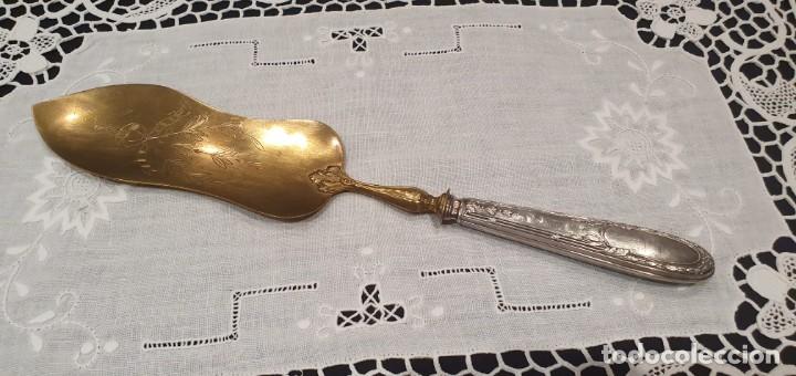 Antig&uuml;edades: Pala / cubierto servir mango l&aacute;mina de plata - Foto 3