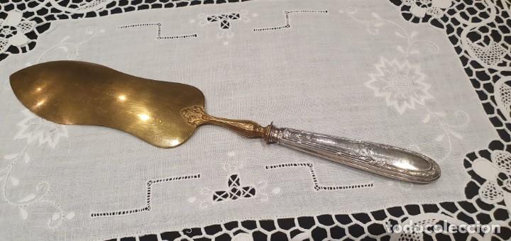 Antig&uuml;edades: Pala / cubierto servir mango l&aacute;mina de plata - Foto 5