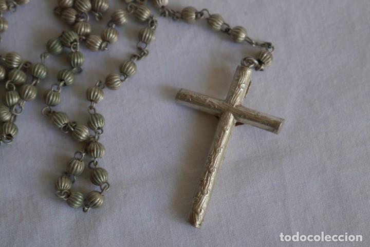 Antig&uuml;edades: Rosario de plata con funda - Foto 5
