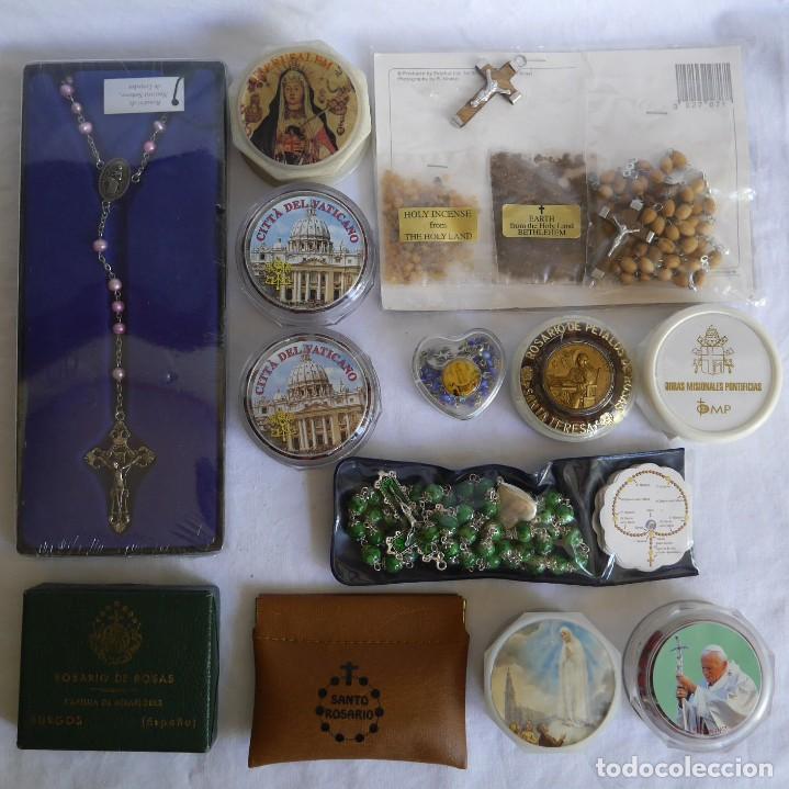 Antig&uuml;edades: 13 rosarios en caja o estuche - Foto 1
