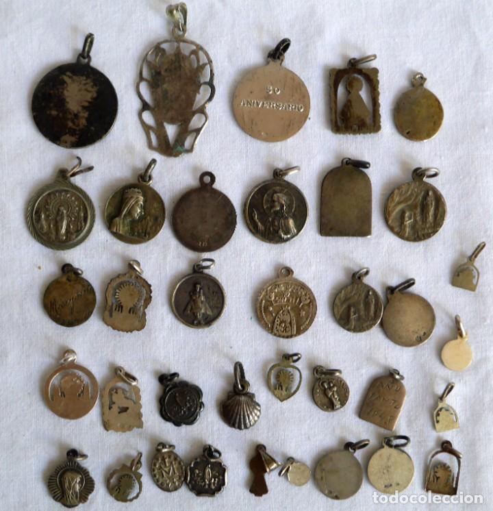 Antig&uuml;edades: 36 medallas religiosas de plata - Foto 8