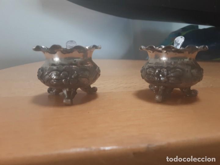 Antig&uuml;edades: Salero y pimentero plata de ley - Foto 1