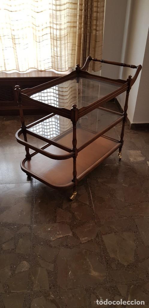 Antig&uuml;edades: CARRITO DE SERVICIO DE MADERA - Foto 3