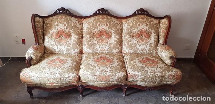Antig&uuml;edades: CONJUNTO TRESILLO Y SILLONES - Foto 4
