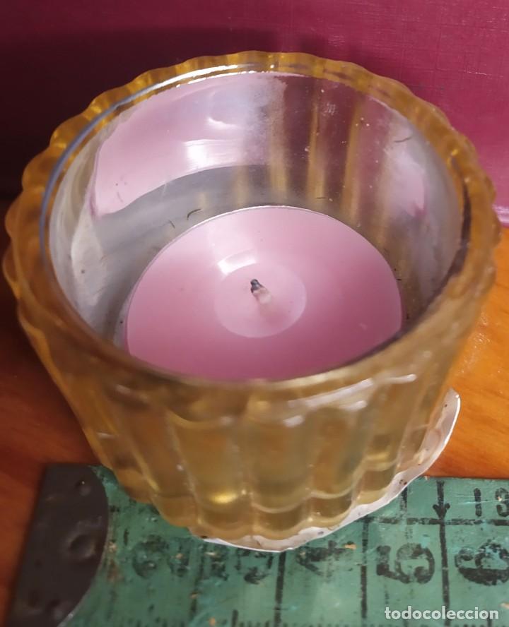 Antig&uuml;edades: Portavelas con vela interior rosada intercambiables - Foto 1
