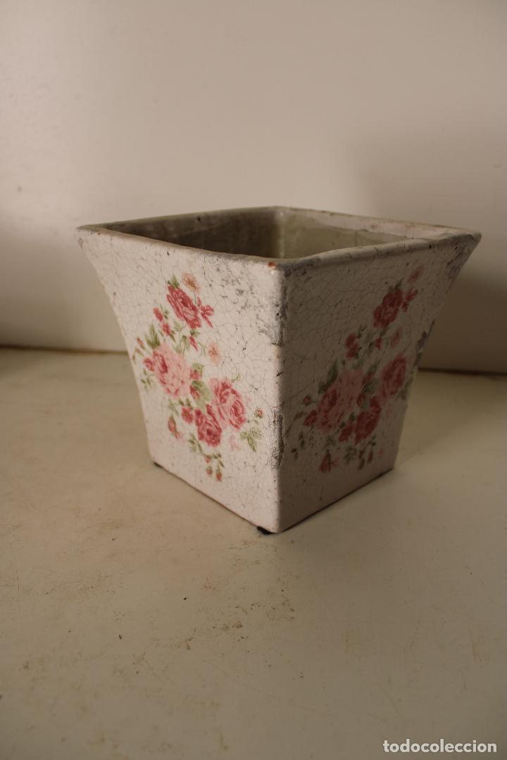 Antig&uuml;edades: macetero ceramica - Foto 4