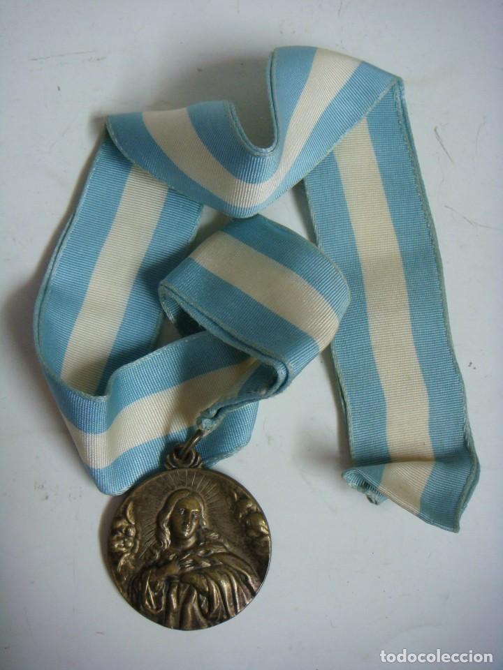 Antig&uuml;edades: MEDALLA CON CORDON DE LA IMACULADA -CAJ-N&ordm;-23 - Foto 1