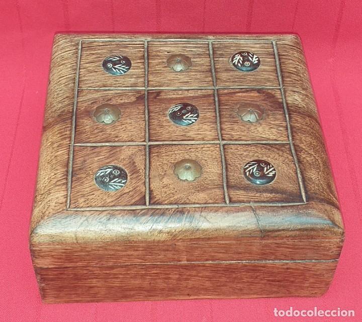 Antig&uuml;edades: CAJA DE MADERA DECORACI&Oacute;N EN HUESO - Foto 2