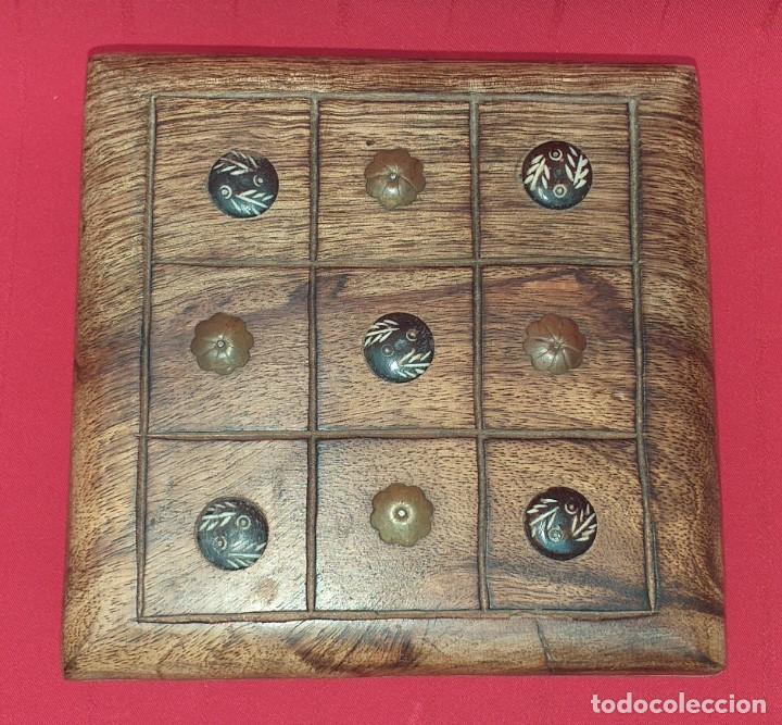 Antig&uuml;edades: CAJA DE MADERA DECORACI&Oacute;N EN HUESO - Foto 3