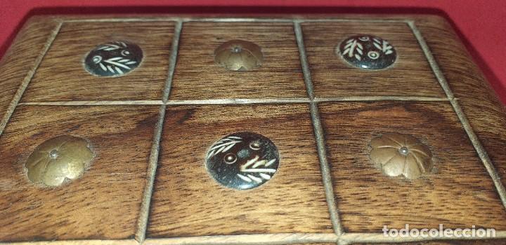 Antig&uuml;edades: CAJA DE MADERA DECORACI&Oacute;N EN HUESO - Foto 5