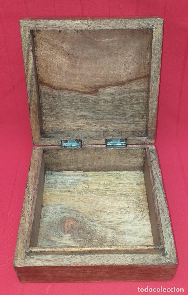Antig&uuml;edades: CAJA DE MADERA DECORACI&Oacute;N EN HUESO - Foto 8