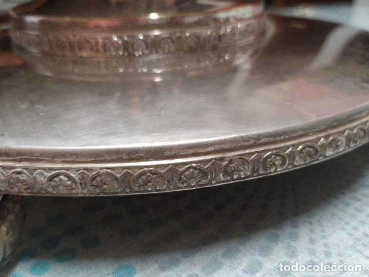 Antig&uuml;edades: CENTRO PLATEADO DE CISNES PARA COMEDOR. SOPERA UTIL. - Foto 4