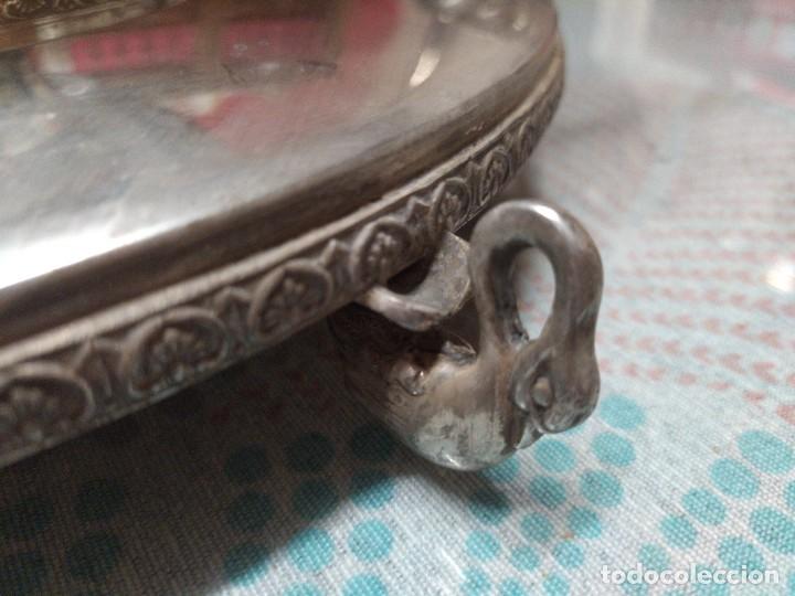 Antig&uuml;edades: CENTRO PLATEADO DE CISNES PARA COMEDOR. SOPERA UTIL. - Foto 11