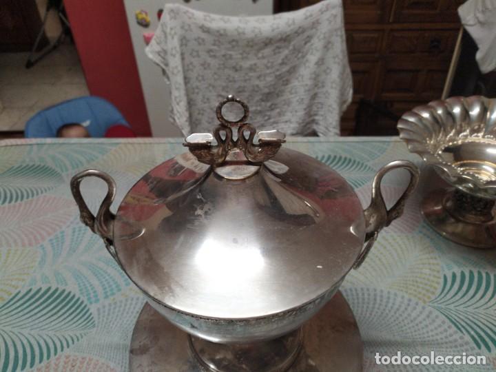 Antig&uuml;edades: CENTRO PLATEADO DE CISNES PARA COMEDOR. SOPERA UTIL. - Foto 14