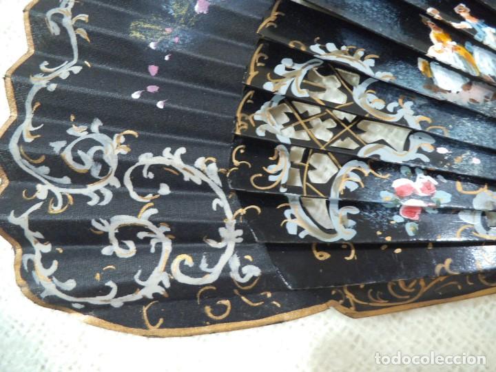 Antig&uuml;edades: ABANICO &uml; CARBONELL &uml; ( NEGRO ) ROM&Aacute;NTICO - Foto 3