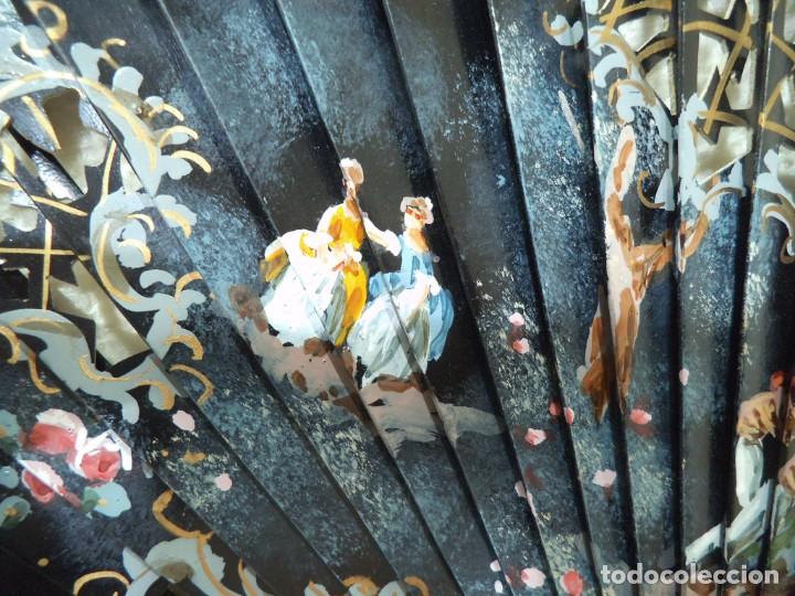 Antig&uuml;edades: ABANICO &uml; CARBONELL &uml; ( NEGRO ) ROM&Aacute;NTICO - Foto 4