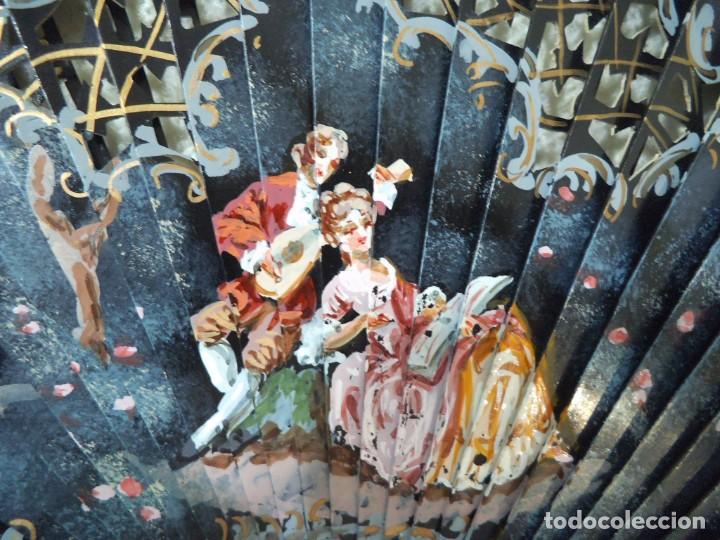 Antig&uuml;edades: ABANICO &uml; CARBONELL &uml; ( NEGRO ) ROM&Aacute;NTICO - Foto 5