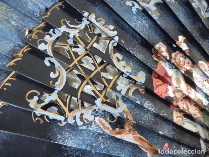 Antig&uuml;edades: ABANICO &uml; CARBONELL &uml; ( NEGRO ) ROM&Aacute;NTICO - Foto 7